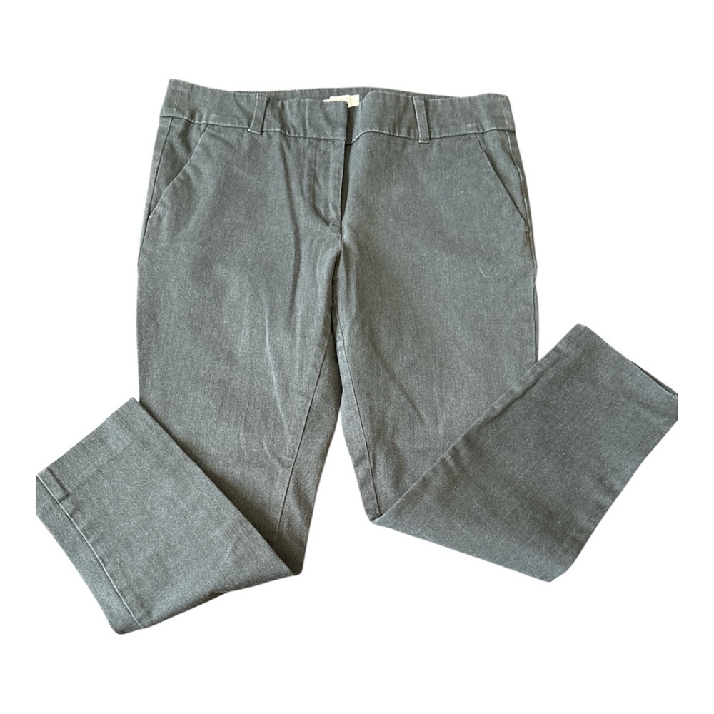 LOFT Women Modern Skinny Ankle Dark Charcoal Gray Pants Size 10 Petite